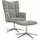 vidaXL Relaxsessel mit Hocker Samt 70 x 75 x 80 cm Grau drehbar