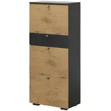 Möbel Kraft Manhattan 107,3 x 128,5 x 41,6 cm holz weiß/dunkelgrau
