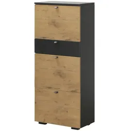 Möbel Kraft Manhattan 107,3 x 128,5 x 41,6 cm holz weiß/dunkelgrau