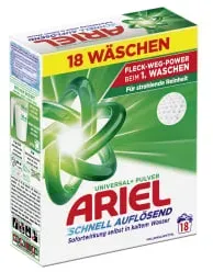 Ariel Universal+ Pulver Regulär Vollwaschmittel 8006530100182 , 0,9 kg - 18 Waschladungen