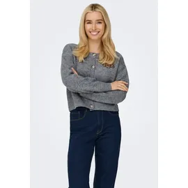 Only Strickjacke ONLTEDDY LS CARDIGAN EX KNT mit Teddy Motiv grau S (36)