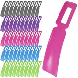 com-four® 50x Schuhanzieher - Mini-Schuhlöffel im Set - Schuhlöffel mit kurzem Griff ideal für Reisen - Anziehhilfe für Schuhe aus Kunststoff - 16 cm (5 Farben - 50 Stück)