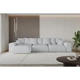altdecor Ecksofa Cord 2-Sitzer Grau