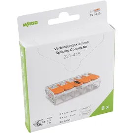 WAGO Compact-Verbindungsklemme bis 4 mm2 2-Leiter 8 St. 221-415/995-008