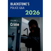 Oxford University Press Blackstone's Police Q&A Volume 1: Crime