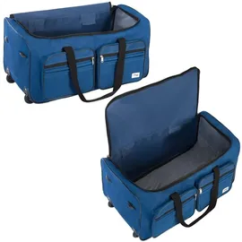 monzana Reisetasche 4-Rollen 70 cm / 85 l blau