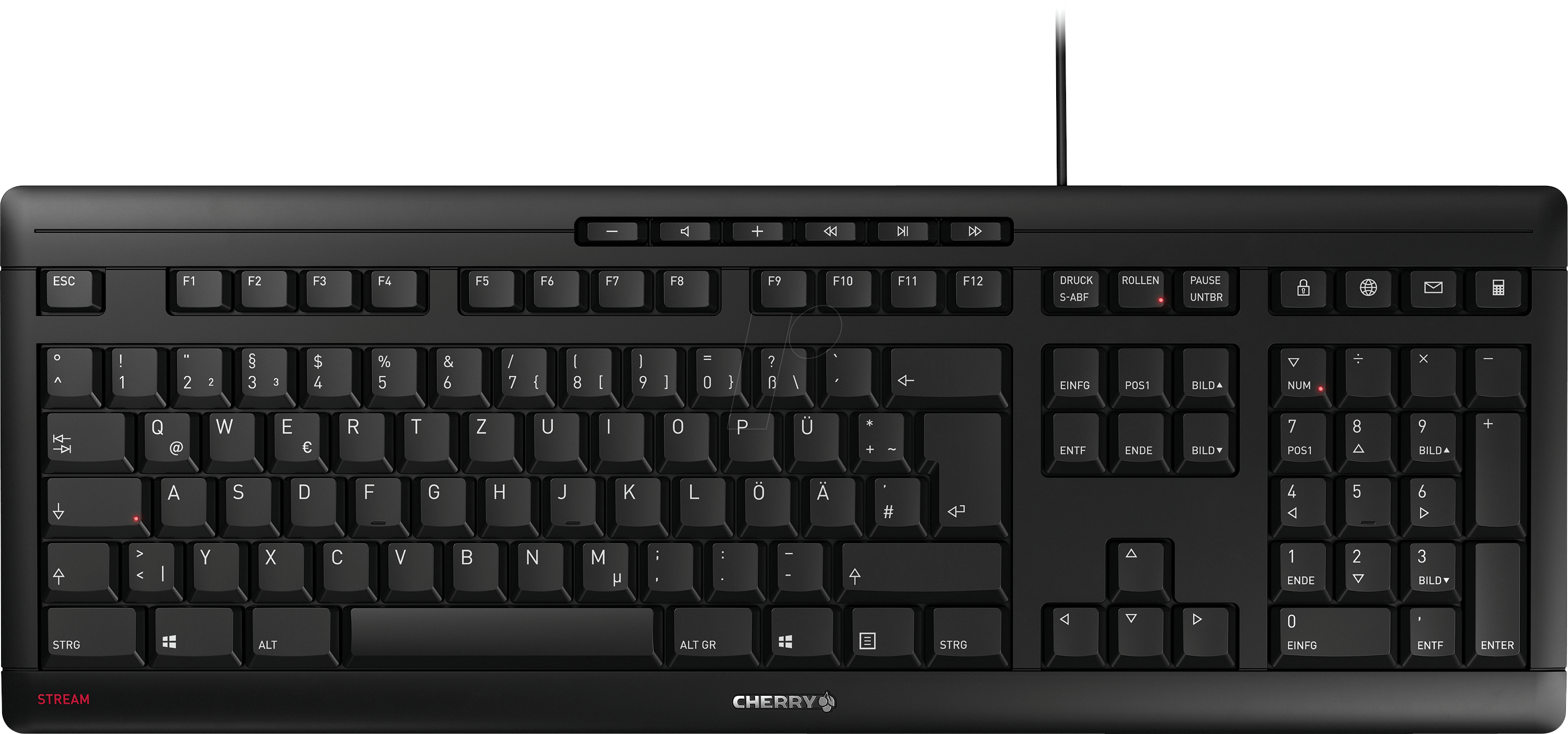 JK-8500DE-2 - Tastatur, USB, schwarz, DE