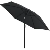 vidaXL Sonnenschirm mit Metall-Mast 300 cm Schwarz