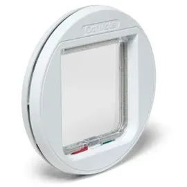 Cat Mate Katzenklappe für Glas mit manueller 4-Wege-Verriegelung – weiß