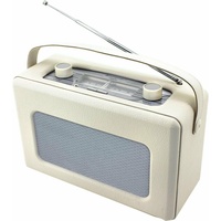 Soundmaster TR-85 beige Retro Kofferradio UKW/MW, Ledereinband