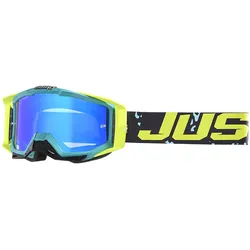 Just1 Iris Leopard Motocross Brille, blau-gelb für Männer