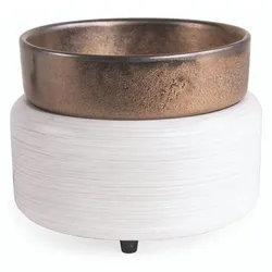 White Washed Bronze 2-in-1 Classic elektrische Duftlampe aus Keramik