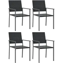 vidaXL Gartenstuhl 60,1 x 67,8 x 89 cm schwarz 4 St.