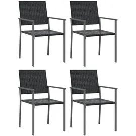 vidaXL Gartenstuhl 60,1 x 67,8 x 89 cm schwarz 4 St.