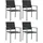 vidaXL Gartenstuhl 60,1 x 67,8 x 89 cm schwarz 4 St.