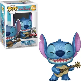 Pop Lilo & Stitch Stitch with Ukulele Diamond Glitter Vinyl Figure - Entertainment Earth Exclusive