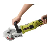 Wandfräse - Elektrische Mauernutfräse 4000W 220V - 30–32 mm einstellbare Tiefe/Breite - 5 Scheiben 121 mm - Handgeführt - Grün