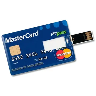 CLE CARDAN LIGHT EUROPE 32GB Speicherkarte in Scheckkartenform MasterCard USB Stick Datenspeicher