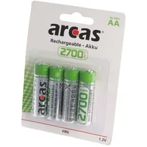 Arcas Mignon AA Akku 4er Pack 2700mAh LR6 HR6