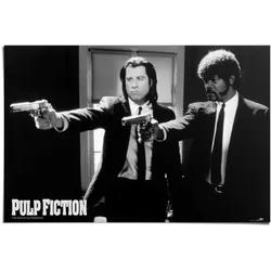 Poster REINDERS "Pulp Fiction Schwarz/weiss", schwarz (farbe bild(er): schwarz), B:91,5cm H:61cm, Papier, Bilder