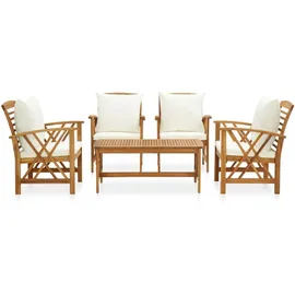 vidaXL Modell 15 Loungeset braun/weiß