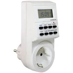 as-Schwabe 24032, Wochentimer, Weiß, Digital, Tasten, IP20, 230 V
