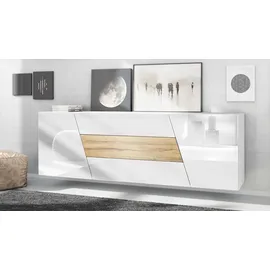 Vladon Houston Büroschrank 178 x 57,5 x 38,5 cm braun