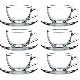 Pasabahce 6er Set Basic Espresso Tassen Set 90ml Kaffeeset transparent