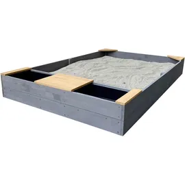 Axi Holzsandkasten Kelly mit Becken und Bank Braun/Grau