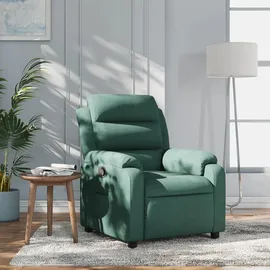 vidaXL Relaxsessel Dunkelgrün Polyester 92,5 x 100 x 0 cm Grün mit Liegeposition