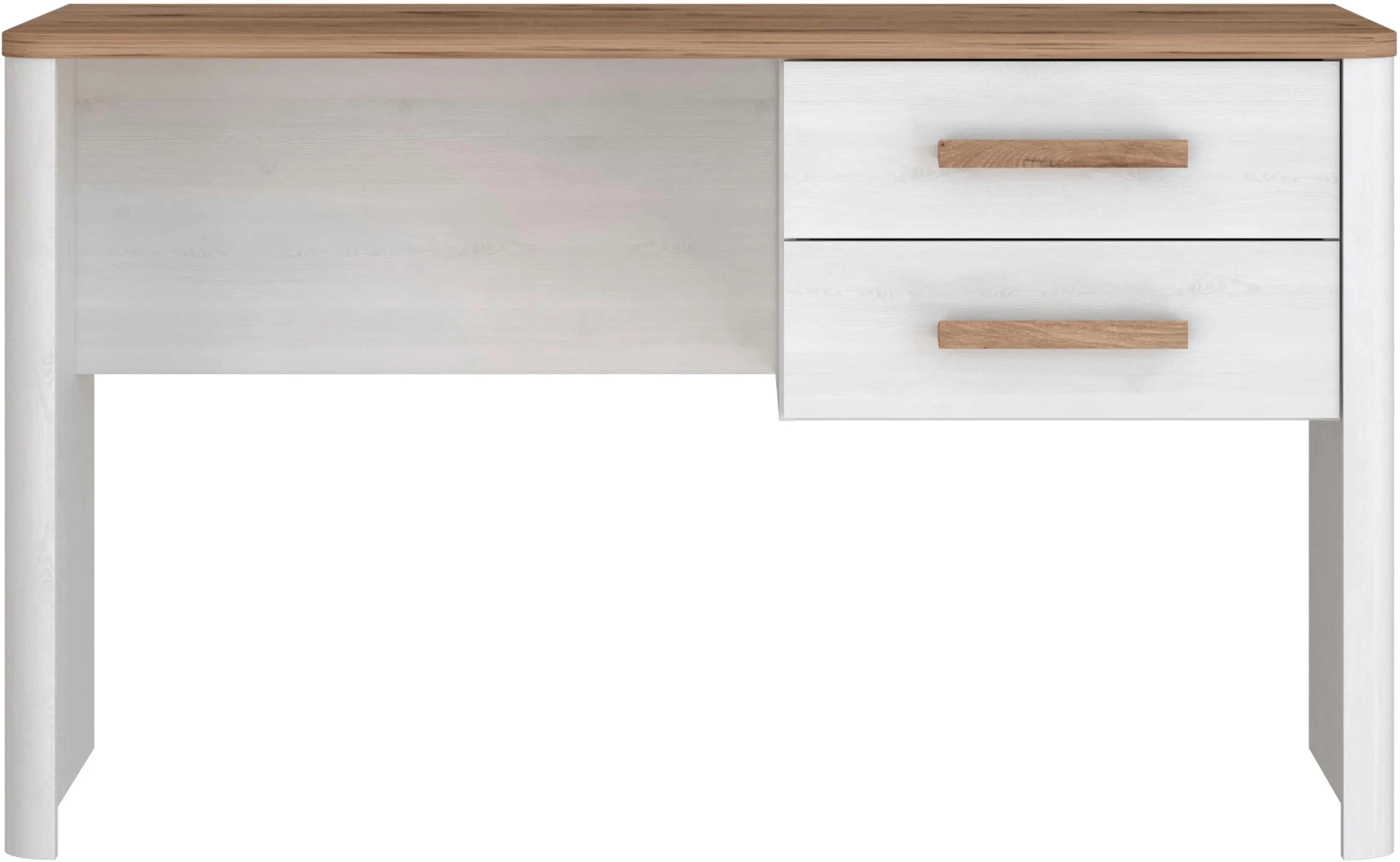 Schreibtisch FORTE Tische Gr. B/H/T: 125 cm x 73,8 cm x 60 cm, weiß (schnee eiche, viking schnee eiche) Schreibtische