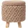 Homescapes Hocker Indy Stoff 41 x 43 x 41 cm Braun