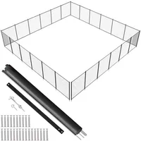 Vevor Poolzaun, 1,21 x 21,95 m abnehmbarer Kindersicherheits-Poolzaun, einfache DIY-Installation, Schwimmbadzaun, 340 g Teslin-PVC-Poolzaunnetz, schützt Kinder und Haustiier