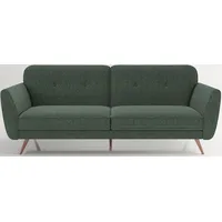 3-Sitzer PHOENIX "Kopenhagen" Sofas Gr. B/H/T: 222cm x 87,5cm x 83cm, Polyester, grün (dunkelgrün) Schlafsofa