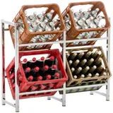 TPFLiving Getränkekistenregal 91 x 31 x 75 cm Grau