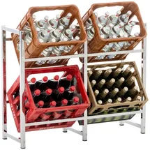 TPFLiving Getränkekistenregal 91 x 31 x 75 cm Grau