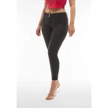 Freddy WR.UP FREDDY Push Up Hose für Damen, 7/8 SUPERSKINNY Kunstleder, schwarz, , L - L