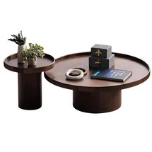 JVmoebel Eleganter Runder Couchtisch Braun Holz 100 x 40 cm