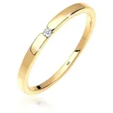 Elli DIAMONDS Elli DIAMONDS Ring Verlobung Solitär Diamant 0.015 ct. 585 Gelbgold Ringe Damen