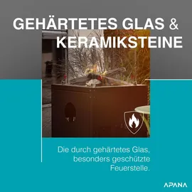 APANA FUEGO Gasheizstrahler 8 kW anthrazit