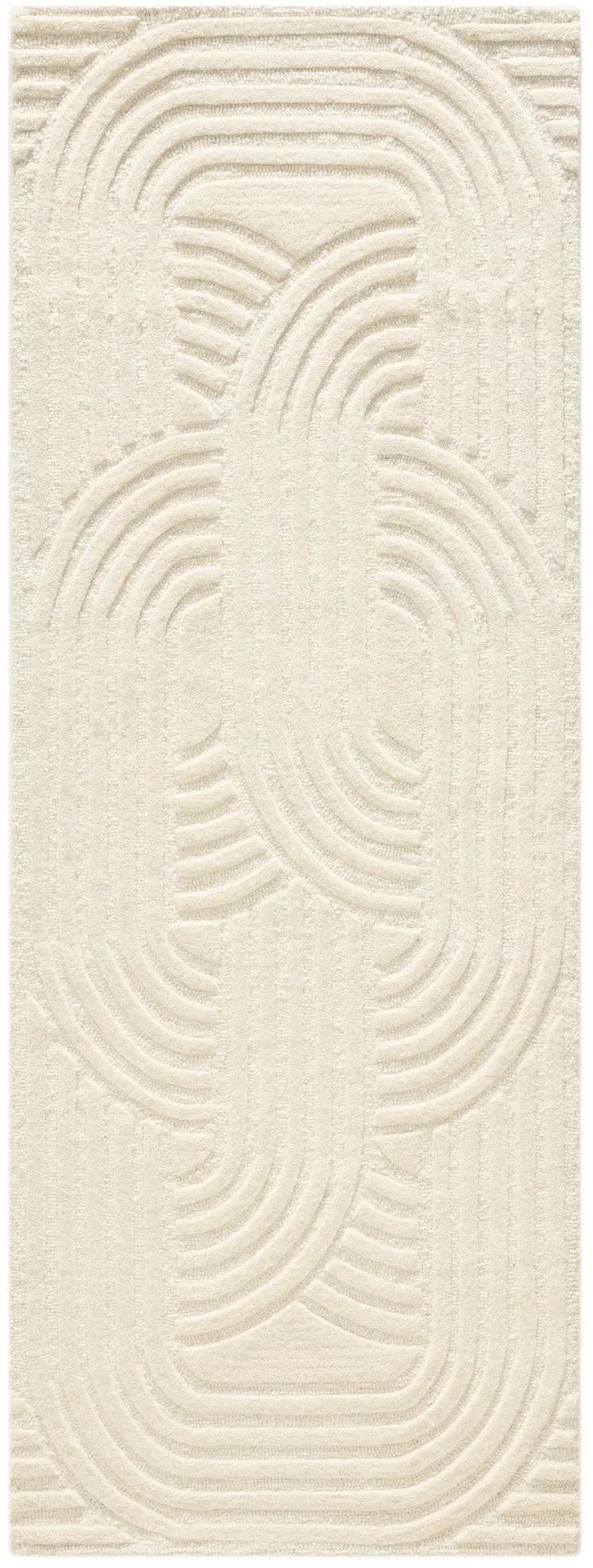 benuta Pure Wollteppich Läufer für Flur Nuria Cream 70x200 cm - Naturfaserteppich aus Wolle