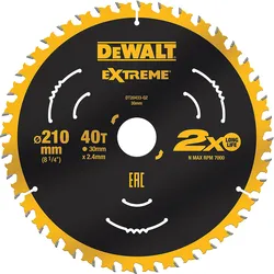 DEWALT EXTREME Kreissägeblatt stationär Feine Schnitte - DT20433-QZ
