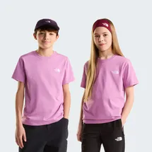 The North Face "TEEN EVOLUTION SIMPLE DOME S/S TEE", Jungen, Gr. M, hushed lavender, Obermaterial: 60% Baumwolle, 40% Polyester, normal, Rundhals, Shirts T-Shirt