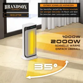 Brandson Heizlüfter 2000 W Schwarz