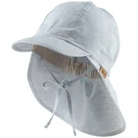 Sterntaler Schirmmütze mit Nackenschutz meliert hellblau, 49 cm