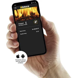 ADURO P1.4 Stahl Weiß/Abdeckplatte Glas