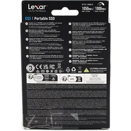 Lexar ES3 Externe SSD 1 TB USB 3,2 Gen2 LES3XXX001T-RNSNG
