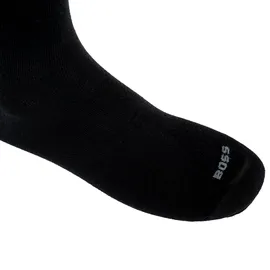 Boss Herren Socken, 7er Pack - RS Uni CC, Baumwoll-Mix, Logo, einfarbig Schwarz 39-42
