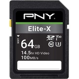 PNY SDXC Elite-x 64GB Class 10 UHS-I U3