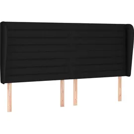 vidaXL Boxspringbett mit Matratze Schwarz 180x200 cm Stoff